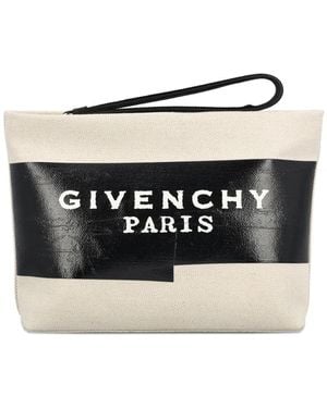 Givenchy ロゴテープ クラッチバッグ - ブラック