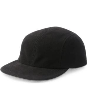 Nanamica Velveteen Four-Panel Cap - Black