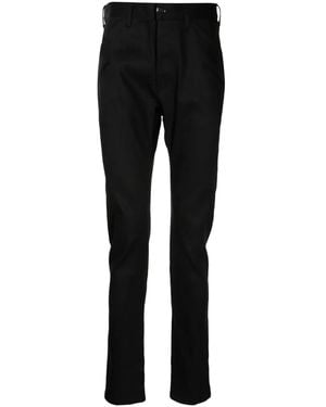 The Viridi-anne Mid-Rise Slim-Cut Trousers - Black