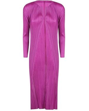 Pleats Please Issey Miyake 'Monthly Colors: September' Coat - Pink