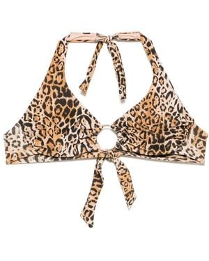 Melissa Odabash Brussels Cheetah Bikini Top - Metallic