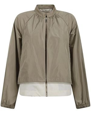 Fabiana Filippi Layered Raglan-Sleeve Jacket - Natural