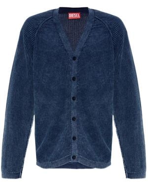 DIESEL Ribbed-Knit K-Scimi Cardigan - Blue