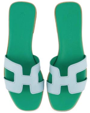 Gibaldi Cut-Out Slippers - Green