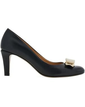 Ferragamo Vara Bow Court Shoes - Black