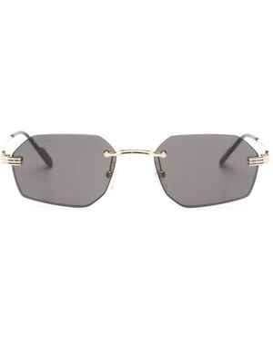 Cartier Rimless Geometric-Frame Sunglasses - White