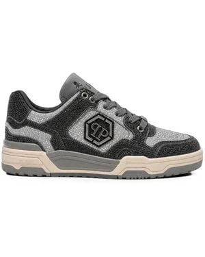 Philipp Plein Baskets Basses Predator V2 Strass - White