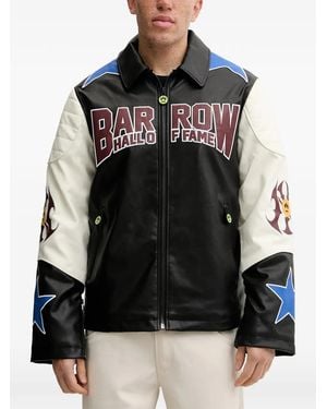 Barrow Paneled Graphic-Print Jacket - Black