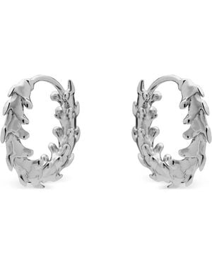 Shaun Leane Serpent's Trace Mini Hoop Earrings - White