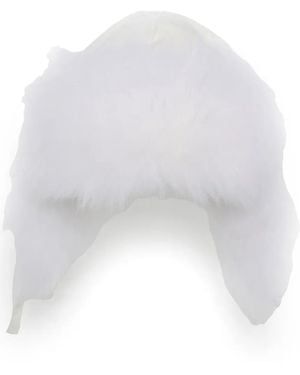 Yves Salomon Technical Cashmere Ushanka Hat - White