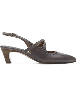 Lottusse Smithson Brogue-Detail Slingback Pumps - Gray