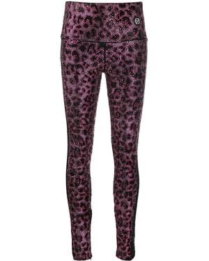 Philipp Plein Paradise Crystal-Embellished Leggings - Red