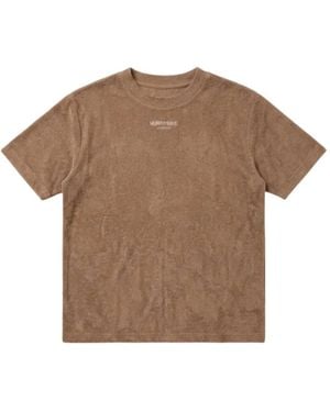 Murphy & Nye Towelling Logo-Print T-Shirt - Brown