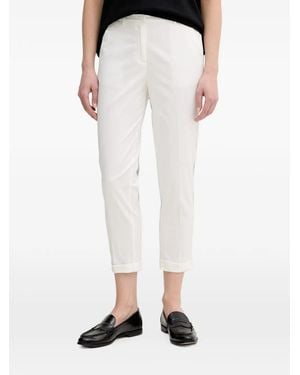 Sisley Pressed-Crease Turn-Up Pants - White