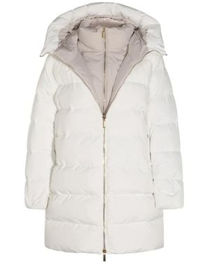 Moorer Klie Hooded Padded Coat - White