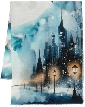 D'Aniello Cityscape scarf - Azul