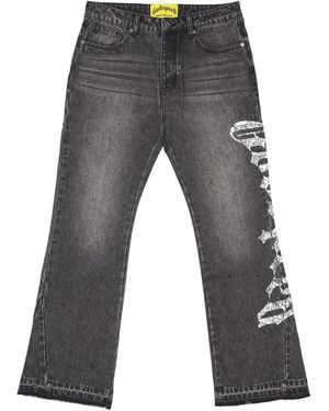 Godspeed Og Logo Flared Jeans - Grey