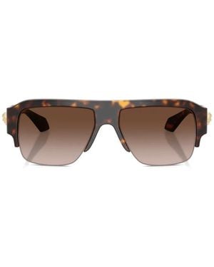 Versace Vance Medusa Tortoiseshell-Effect Sunglasses - Brown