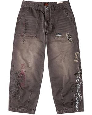 Evisu Graphic Print Jeans - Grey
