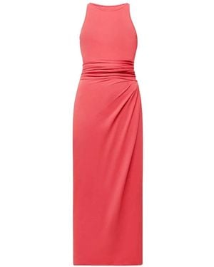 Another Tomorrow Sarong-Tie Dress - Pink