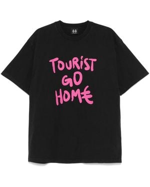 44 Label Group Camiseta con motivo de texto - Negro