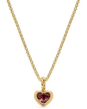 David Yurman Rhodolite Garnet Heart Amulet - Metallic