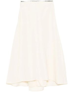 Jil Sander Buttoned-Waist Skirt - White