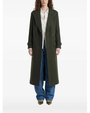 SUTTON NEW YORK Double-Breasted Notched-Lapels Coat - Green