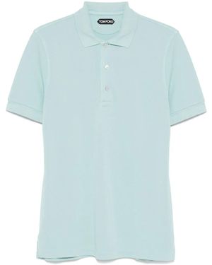 Tom Ford Poloshirt Aus Piqué - Blau