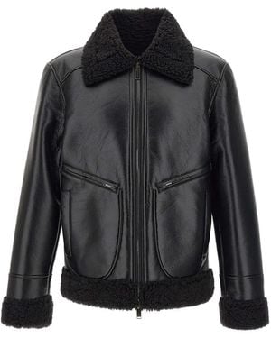 Iceberg Zip-Up Bomber Jacket - Black