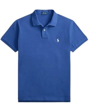 Polo Ralph Lauren Short-Sleeve Logo-Embroidered Polo Shirt - Blue