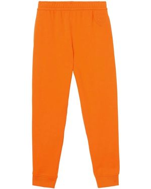 Burberry Pantalon De Jogging À Patch Logo - Orange