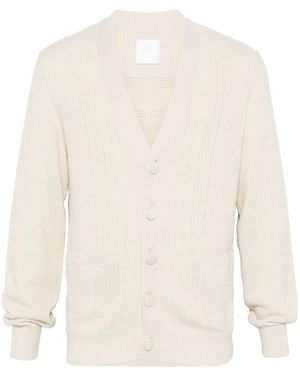 Givenchy 4G Cardigan Mit Zopfmuster - Weiß