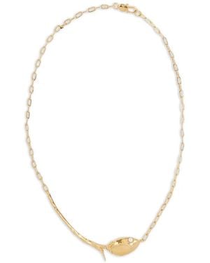Erdem Bloom Floral-Pendant Necklace - Metallic