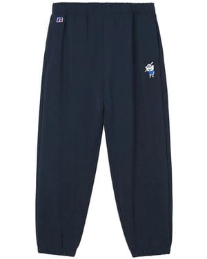 Chocoolate Graphic-Patch Track Pants - Blue