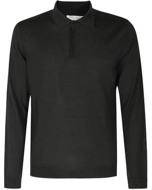 Roberto Collina Wool Polo Shirt - Black