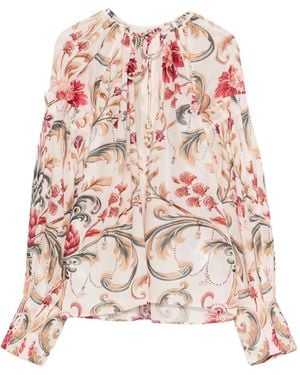 FARM Rio Floral Blouse - White