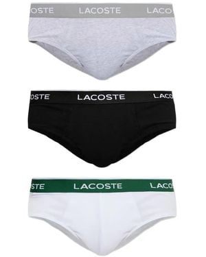 Lacoste Slip Con Logo - Bianco