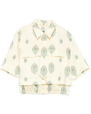 Sandro Camisa Con Estampado De Cachemira - Blanco
