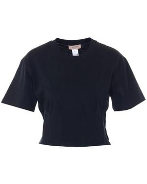 Twinset Cropped T-Shirt - Blue