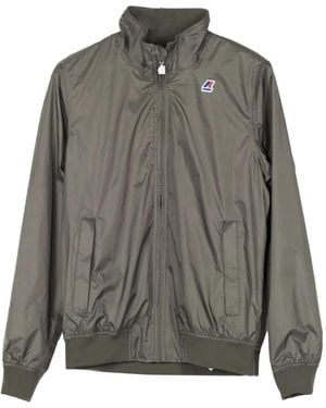 K-Way Zip-Up Bomber Jacket - Grey