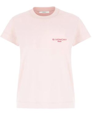 Givenchy Logo-Embroidered Cotton T-Shirt - Pink