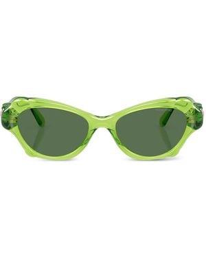 Swarovski Gafas De Sol Con Montura Oval - Verde