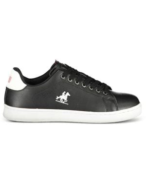 U.S. Grand Logo-Print Trainers - Black