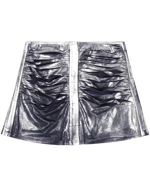 DIESEL Metallic Jersey Mini Skirt - Blue