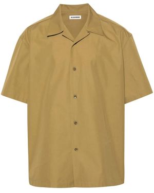 Jil Sander Short-Sleeve Cotton Shirt - Yellow