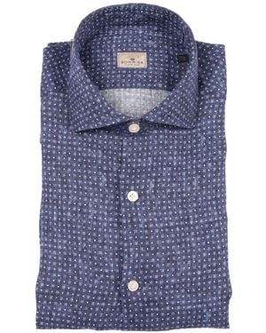 Sonrisa Patterned Cotton Shirt - Blue