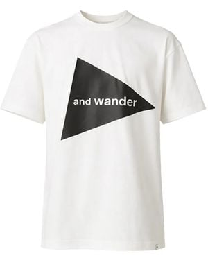 and wander Logo-Print T-Shirt - White