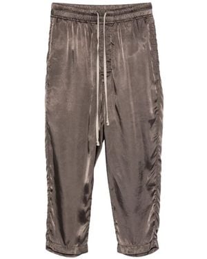 Rick Owens Drawstring-Fastening Cropped Pants - Gray