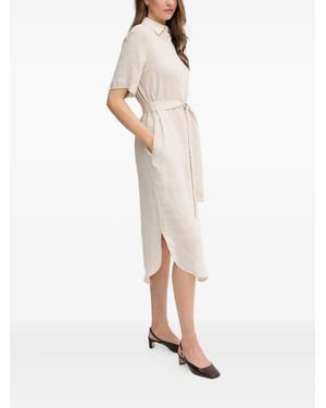 GANT Midikleid Mit Gürtel - Weiß